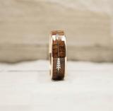 Arrow Koa Wood Inlay Ring