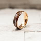 Arrow Koa Wood Inlay Ring