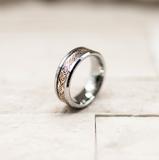 Rose Gold Celtic Tungsten Ring