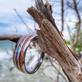 Hawaiian Koa Wood & Abalone Shell Ring
