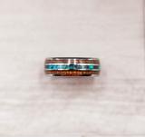 Hawaiian Koa Wood & Abalone Shell Ring