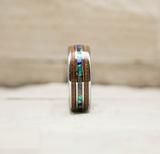 Hawaiian Koa Wood & Abalone Shell Ring
