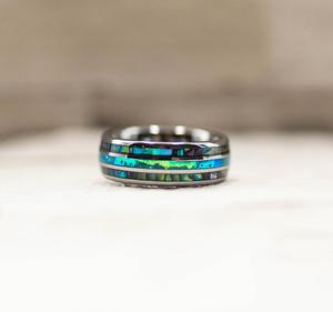 Opal and Abalone Ring