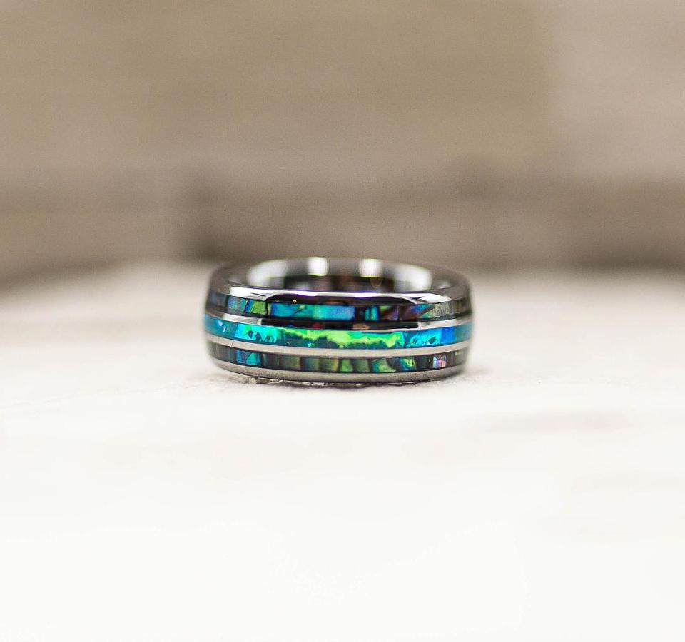 Opal and Abalone Ring