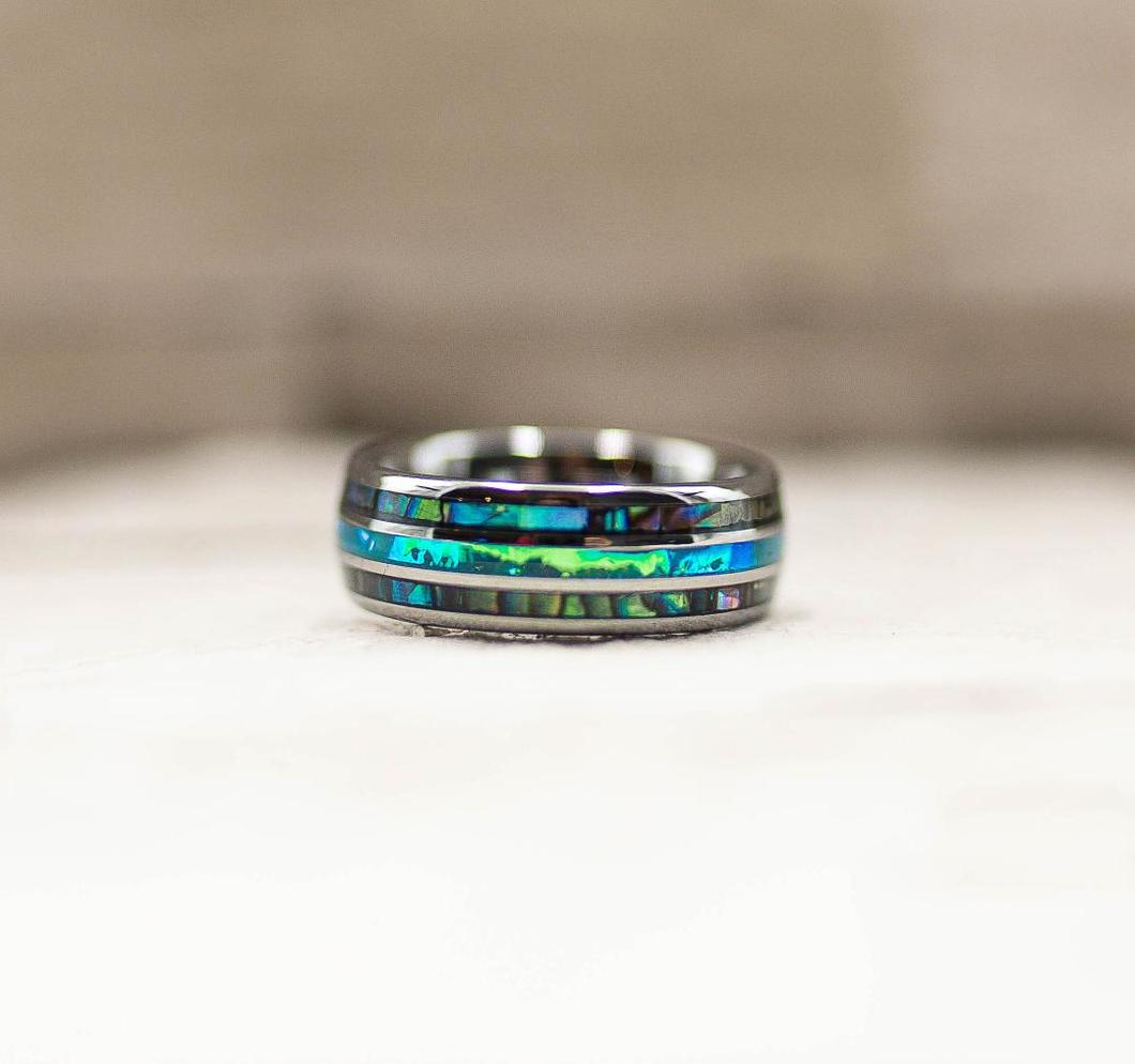 Opal and Abalone Ring
