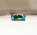 Opal and Abalone Ring