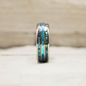 Opal and Abalone Ring