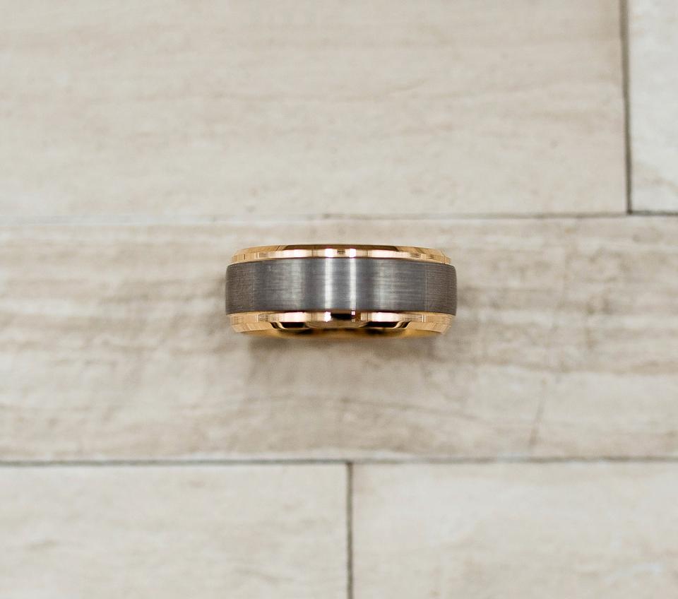 Fine Brushed Rose Gold Tungsten Ring