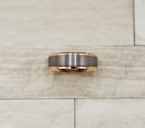 Fine Brushed Rose Gold Tungsten Ring