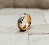 Fine Brushed Rose Gold Tungsten Ring