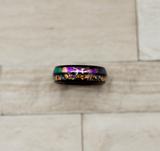 Electroplated Black Inlaid Shell Ring