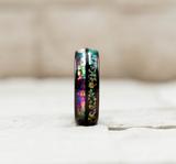 Electroplated Black Inlaid Shell Ring