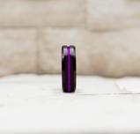 Thin Purple Groove Tungsten Carbide Ring