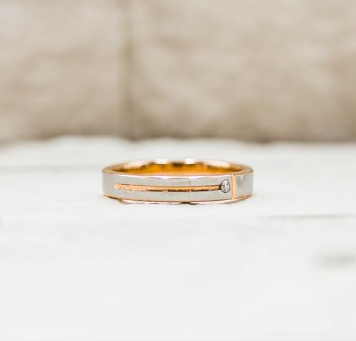 Women's Rose Gold Tungsten Ring