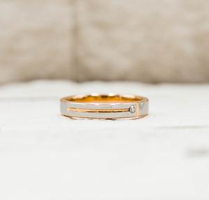 Women's Rose Gold Tungsten Ring