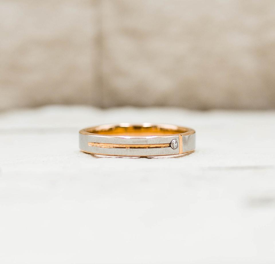 Women's Rose Gold Tungsten Ring
