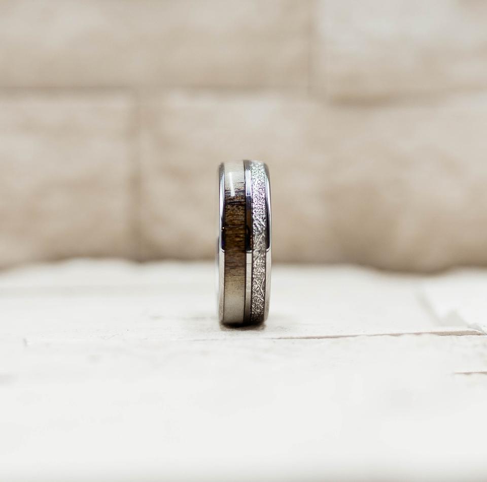Antler Meteorite Tungsten Ring