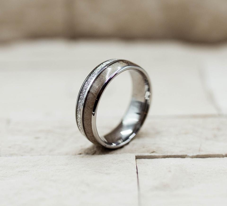 Antler Meteorite Tungsten Ring