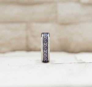 Silver Tungsten Celtic Ring