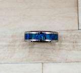 Snakeskin Abalone Shell Tungsten Ring
