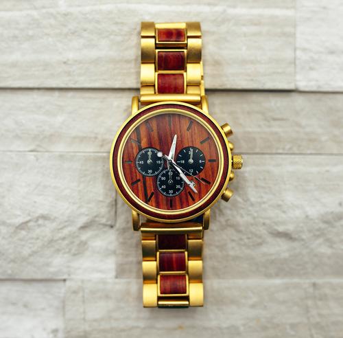 Luxury Gold Wooden Watch