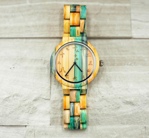 Multicolor Asian Inspired Wooden Watch